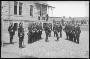 Dresden. Kaserne des Königlich Sächsischen 4. Feldartillerie-Regiments No. 48, Wachaufzug