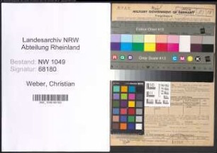 Entnazifizierung Christian Weber , geb. 27.02.1896 (Landwirt)