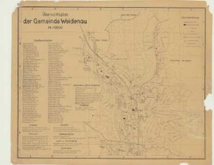 Übersichtsplan der Gemeinde Weidenau