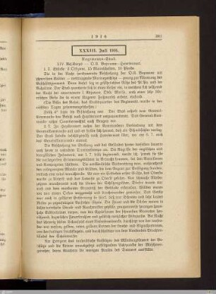 XXXIII. Juli 1916