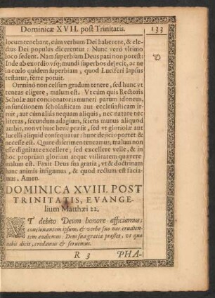 Dominica XVIII. Post Trinitatis, Evangelium Matthaei 22.