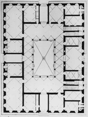Florenz, Palazzo Strozzi, Grundriss; Sangallo, Giuliano da; Benedetto da Maiano; Cronaca