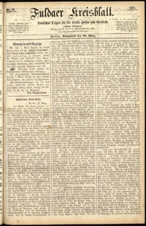 Ausgabe vom Samstag, den 30. März 1878.