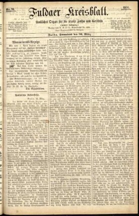 Ausgabe vom Samstag, den 30. März 1878.