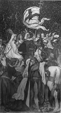 Elisabethzyklus — Die Verabschiedung Elisabeths von ihrem Mann.