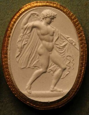 Trunkener und taumelnder Bacchus mit Thyrsosstab (Daktyliothek, Erstes Mythologisches Tausend)