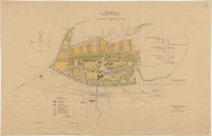 Gsaenger, Gustav; Moosburg - Bonau (Bayern); Krisensiedlung - Städtebauliches Vorprojekt (Lageplan)