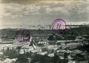 Blick über die Stadt Kobe bis zum Hafen : Weltreisen. Japan. Blick über die Stadt Kobe bis zum Hafen