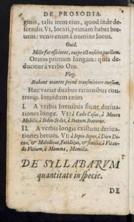 De Syllabarum quantitate in specie.