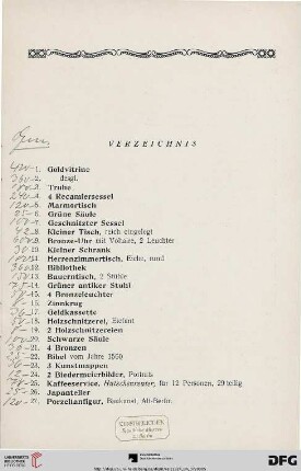 Verzeichnis (Nr. 1-337)