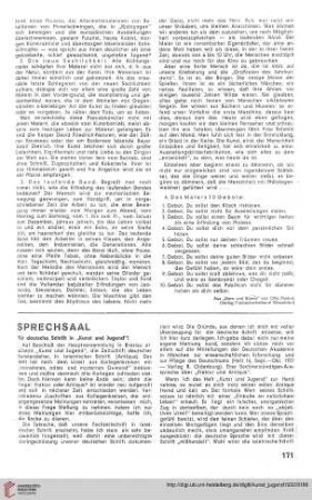 Sprechsaal / Zum Nachdenken / Umschau / Buchbesprechungen
