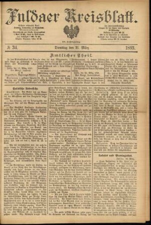 Ausgabe vom Dienstag, den 21. März 1893.