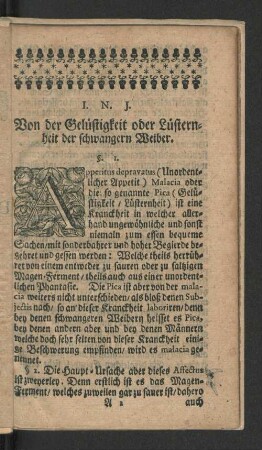 Von der Gelüstigkeit oder Lüsternheit der schwangern Weiber.