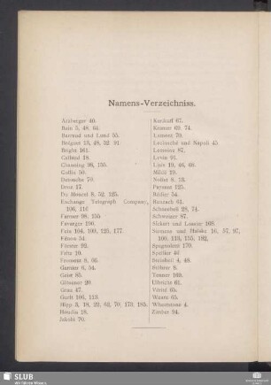 Namens-Verzeichniss