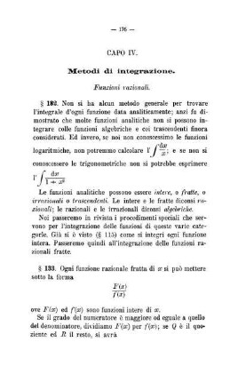 Capo IV. Metodi di integrazione.