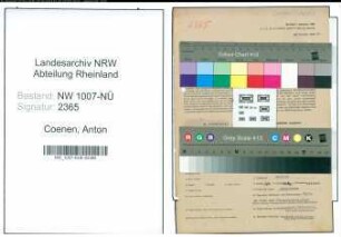 Entnazifizierung Anton Coenen , geb. 17.10.1897 (Arbeiter)
