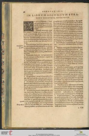 In librvm secvndvm Strabonis annotata, interp[r]etis