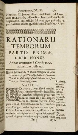 Liber Nonus. Annos continens a Christi 1200. ad ætatem nostram.