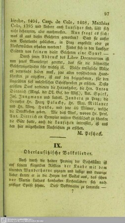 Oberlausitzische Volkslieder
