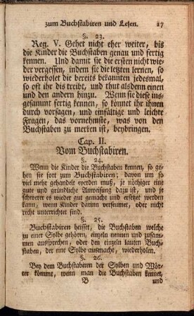 Cap. II. Vom Buchstabiren.