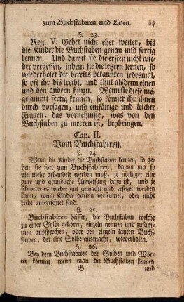 Cap. II. Vom Buchstabiren.