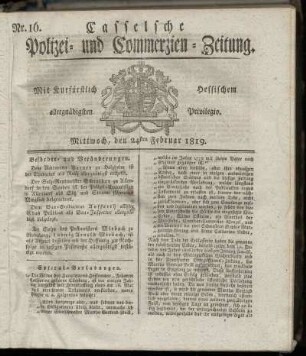 Nr. 16, Mittwoch, den 24sten Februar 1819