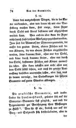 § 14. Von der praktischen Geometrie