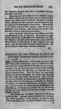Schutzschrift für unsere Mitbürger im Reiche der Möglichkeit.