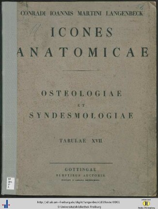 [4]: Icones anatomicae: Osteologiae Et Syndesmologiae : Tabulae XVII