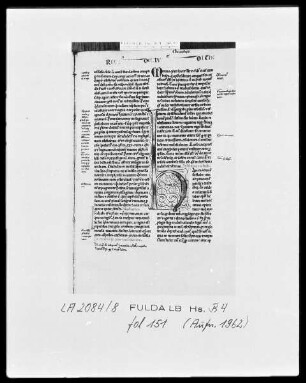 Petrus Comestor, Historia Scholastica — Initiale H, Folio 151recto