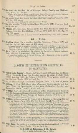 [B]. - Langues et littératures orientales et asiatiques