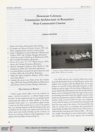 Downcast colossus : communist architecture in Romania's post-communist cinema