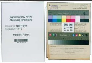 Entnazifizierung Albert Mueller , geb. 07.06.1900 (Dreher)