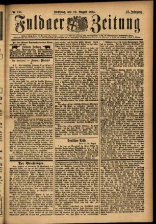 Ausgabe vom Mittwoch, den 22. August 1894.