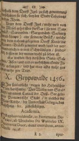 X. Grypswalde/ 1456