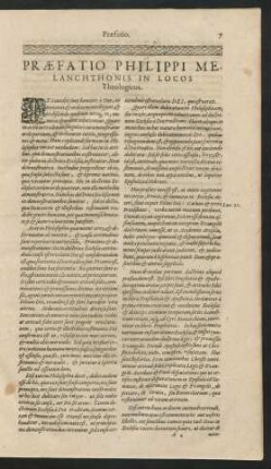 Praefatio Philippi Melanchtonis In Locos Theologicos.