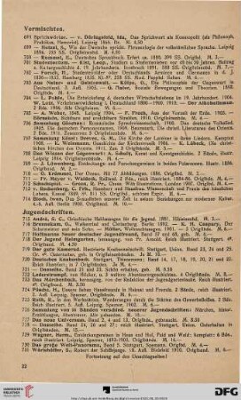 Vermischtes (Nr. 698 - 714)