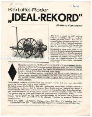 Kartoffel-Roder "Ideal-Rekord"