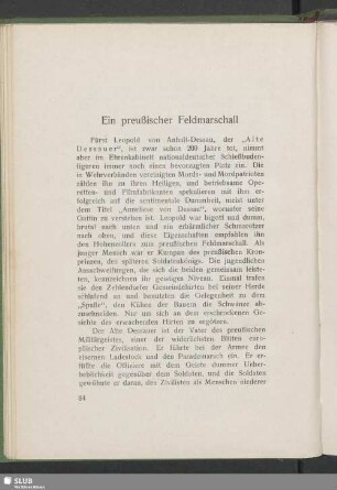 Ein preußischer Feldmarschall