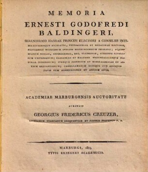 Memoria Ernesti Godofredi Baldingeri