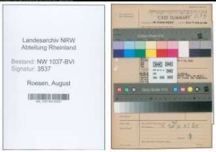 Entnazifizierung August Roesen , geb. 15.09.1897 (Telegr.Aufseher)