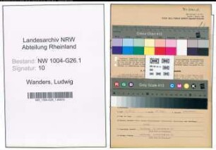 Entnazifizierung Ludwig Wanders , geb. 07.03.1894 (Kassierer)