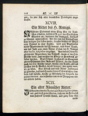 XCVIII. Ein Ritter des H. Remigii.
