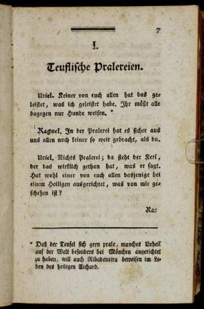 I. Teuflische Pralereien.