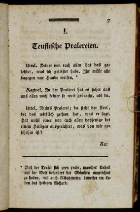 I. Teuflische Pralereien.