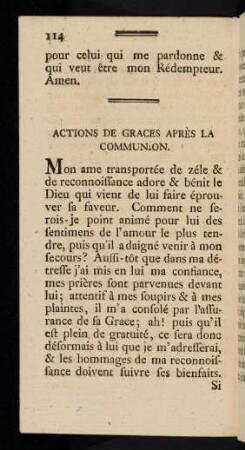 114-123, Actions de la Graces après la Communion.