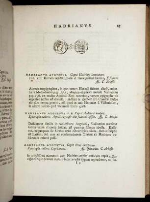 Hadrianus. [ ... mit Abbildungsbeschreibung].
