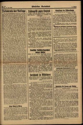 Zweite Ausgabe vom Freitag, den 12. Juli 1940.