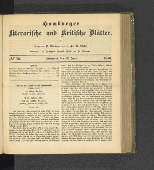 No. 70. 12. Juni 1850