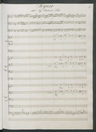 Kyrie; Coro (3), strings, b; G-Dur